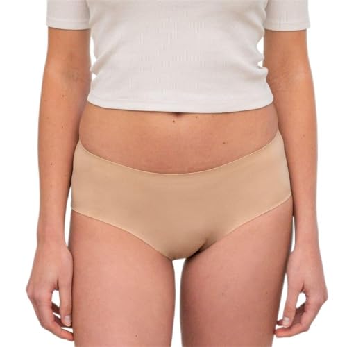 LIGNE V Seamless Invisible Period Panties - Washable Eco-Friendly - All Flow - Absorbent - Teenagers and Women Large Sizes/Skin Color von LIGNE V