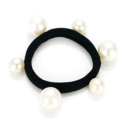 Elegantes elastisches Gummiband für Damen, Perlen, Haarseil, dick, Handtuch, Pferdeschwanz-Halter, Haargummis von LIGSLN