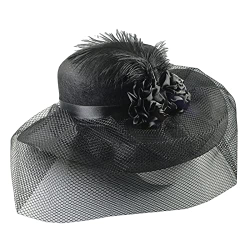 Kirchen-Fascinator-Hut für Frauen, Haarstyling mit Netz, Kirchenhut mit Schleier, Teeparty-Hut, Brautdusche, Hochzeitshut von LIGSLN