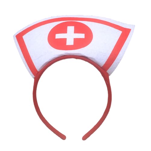 Krankenschwesterhut, Halloween-Stirnband für Damen und Mädchen, Haarband, Halloween, Party, Haarreifen, Kostüm, Cosplay, Haarschmuck von LIGSLN