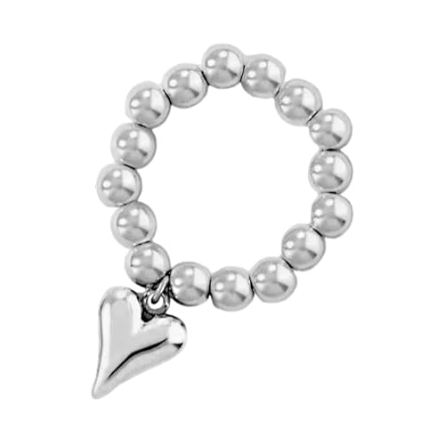 Kreative geometrische Herzringe, verstellbar, Edelstahl, für Modebegeisterte und einzigartige Stile, Liebhaber, modisches Damen-Accessoire, Einheitsgröße, Wie beschrieben, Wie beschrieben von LIGSLN