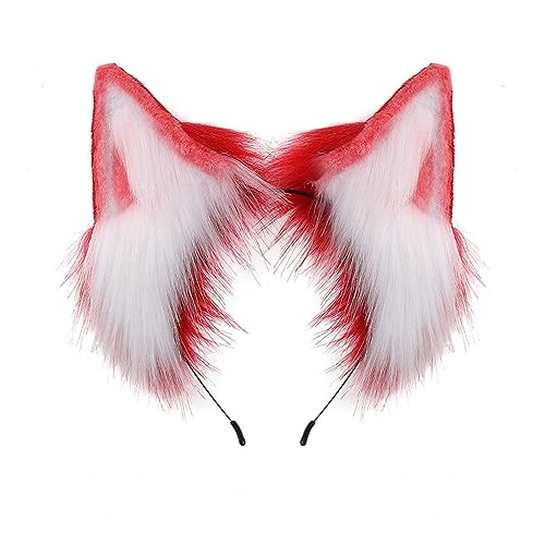 LIGSLN Katzenohren Haarband Cosplay Katzenohren Haarschmuck Katzenohren Stirnband Haarschmuck für Frauen Mädchen Tägliche Dekoration Simulation Katzenohren Plüsch Haarnadel von LIGSLN