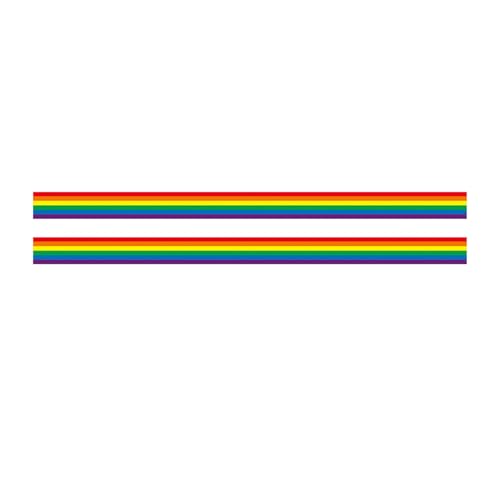 LIGSLN Regenbogen-Flaggen-Bänder, wasserdicht, Regenbogen-Armband, bunte Handgelenkschlaufen, elastisches Haarband, Schmuck, Party-Dekoration, Einheitsgröße, Kein Edelstein von LIGSLN