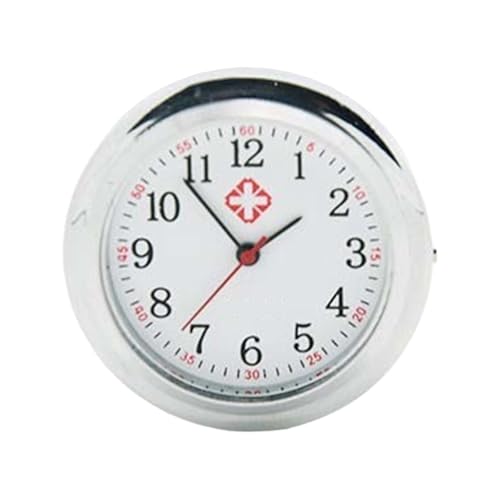 LIGSLN Runde Legierung Krankenschwester Uhr Gesicht Zubehör Prüfung Timing Tool für Krankenhaus Studenten und Prüfung Timing Runde Uhr, 16 Weiß von LIGSLN