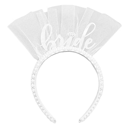 LIGSLN Stirnband für Junggesellinnenabschied, Brautschmuck, Junggesellinnenabschied, Perlen-Stirnband für Damen, Hochzeits-Stirnband, Braut-Stirnband von LIGSLN