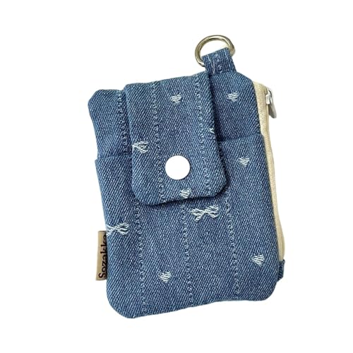 Star Change Geldbörse Geldtasche Münzkarte Aufbewahrung Fall Schleifen Geldbörsen Tasche Schöne Schleifen Karten Aufbewahrung Fall Tasche Stern Geldbörse Münzbörse, Dunkelblaue Schleife, Mass Beauty von LIGSLN