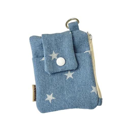 Star Change Geldbörse Geldtasche Münzkarte Aufbewahrung Fall Schleifen Geldbörsen Tasche Schöne Schleifen Karten Aufbewahrung Fall Tasche Stern Geldbörse Münzbörse, Dunkelblaue Sterne, Mass Beauty von LIGSLN