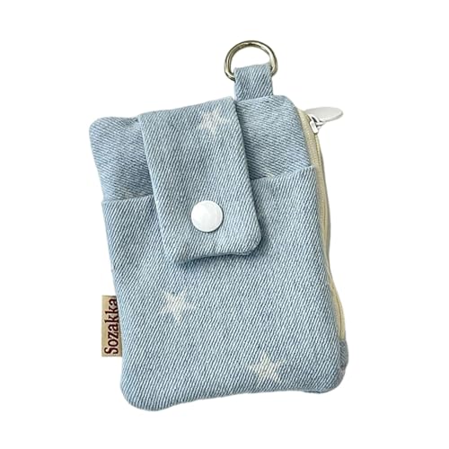 Star Change Geldbörse Geldtasche Münzkarte Aufbewahrung Fall Schleifen Geldbörsen Tasche Schöne Schleifen Karten Aufbewahrung Fall Tasche Stern Geldbörse Münzbörse, Hellblaue Sterne, Mass Beauty von LIGSLN