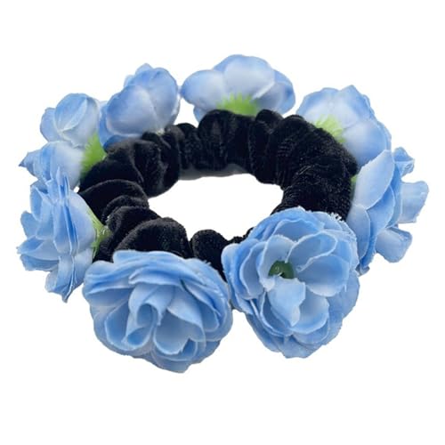 Zarte künstliche Blumen-Haarband, elastische Haargummis, modischer Pferdeschwanz-Halter, ideal für alltägliche Frisuren Zarte künstliche Blumen-Haarband, elastische Haargummis, modischer Pferdeschwanz-Halter, ideal für alltägliche Frisuren von LIGSLN