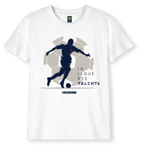 LIGUE 1 UBER EATS Unisex Kinder Boligf1ts018 T-Shirt, weiß, 14 Jahre von LIGUE 1 UBER EATS