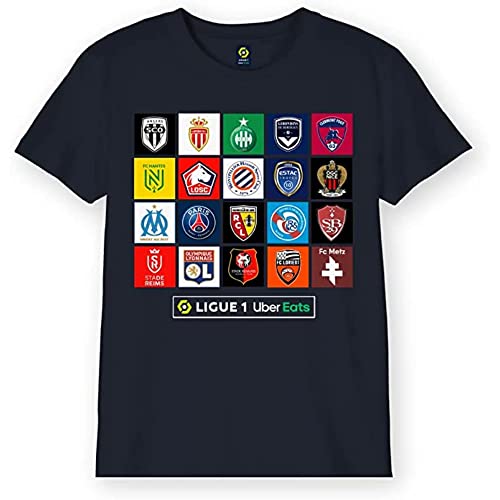 LIGUE 1 UBER EATS Unisex Kinder Boligf1ts021 T-Shirt, Marineblau, 12 Jahre von LIGUE 1 UBER EATS