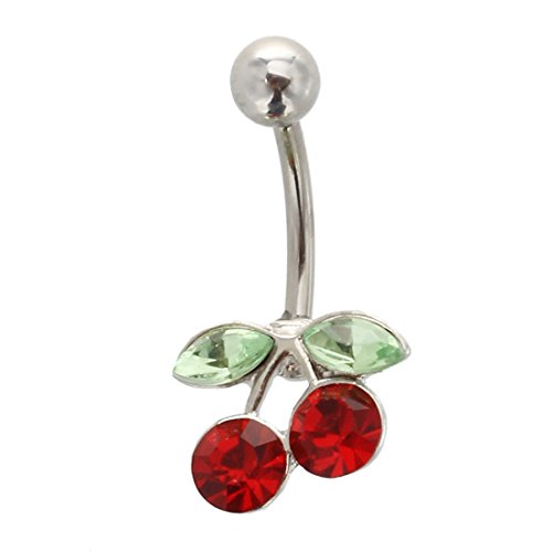 LIGUSTRUM Stahl Kirsche Bauchnabel Stab Knopf Ring Koerper Piercing LIGUSTRUM Stahl Kirsche Bauchnabel Stab Knopf Ring Koerper Piercing von LIGUSTRUM