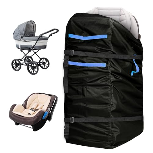 LIHAO Transporttasche Kinderwagen Flugzeug 120x61x46cm Gate Check Reisetasche Wasserdicht 720D Kinderwagen Abdeckung Aufbewahrungstasche Schutzhülle für Kinderwagen Buggy Kindersitz Autositz von LIHAO