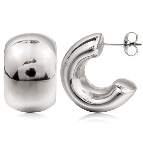 LIHELEI Damen Silber Creolen Ohrringe, S925 Silber Ohrringe Mutterschmuck und Geschenk für Frauen und Mädchen - Silber LIHELEI Damen Silber Creolen Ohrringe, S925 Silber Ohrringe Mutterschmuck und Geschenk für Frauen und Mädchen - Silber von LIHELEI