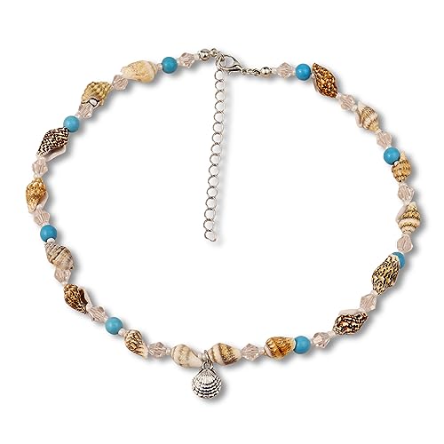 LIHELEI Muschelkette Damen, Natural Shell Choker Halskette mit Boho Choker Halskette Muschelkette Strand Schmuck Für Frauen und Mädchen von LIHELEI