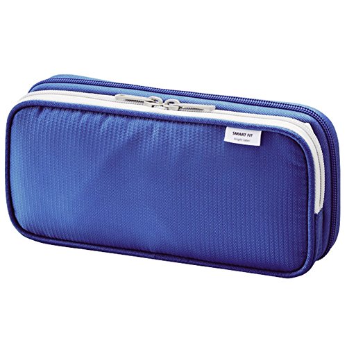 Lihit Lab Etui für zwei Kugelschreiber, schwarz, 8,4 x 17,5 cm (A-7660–24) 4.1" x 8.7" blau von LIHITLAB