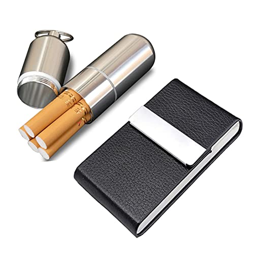 2 sztuki mini etui na papierosy ze stali nierdzewnej, skóra poliuretanowa, wizytówki na papierosy, do aktywności na świeżym powietrzu 2 sztuki mini etui na papierosy ze stali nierdzewnej, skóra poliuretanowa, wizytówki na papierosy, do aktywności na świeżym powietrzu von LIHUADE