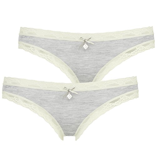 LIKE IT Nina von C Silverstar - Minislip - Modal - 2er-Pack (L, Ivory) von LIKE IT