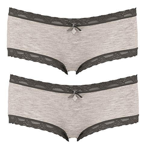 Like It Damen Panty Silverstar 6016 - 2er-Pack (M, Anthrazit) von LIKE IT