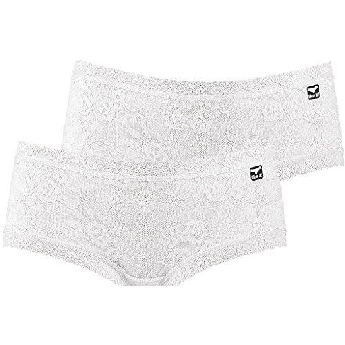 LIKE IT Nina von C 6005 - Spitzen Panty - 2er-Pack (M, Weiß) von EMMEXX