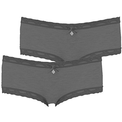 LIKE IT - 6016 - Panty - 2er Pack (M Dark Grey) von LIKE IT