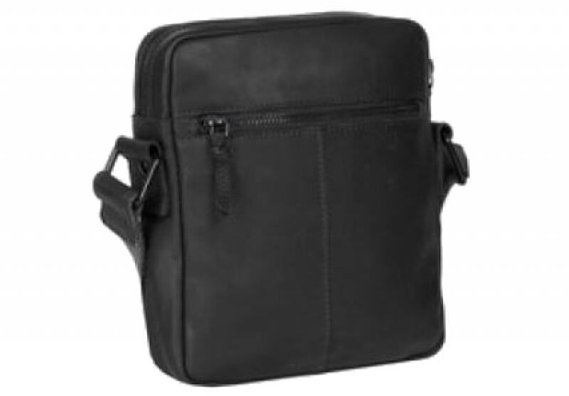 LIKE it a LOT - Justified Bags Kaizer Schultertasche echt Leder schwarz Schwarz von LIKE it a LOT