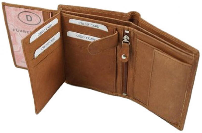 LIKE it a LOT - Like it a Lot Magnum Kombibörse Hochformat echt Leder cognac Braun von LIKE it a LOT