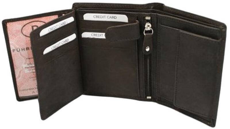 LIKE it a LOT - Like it a Lot Magnum Kombibörse Hochformat echt Leder dunkelbraun Braun von LIKE it a LOT