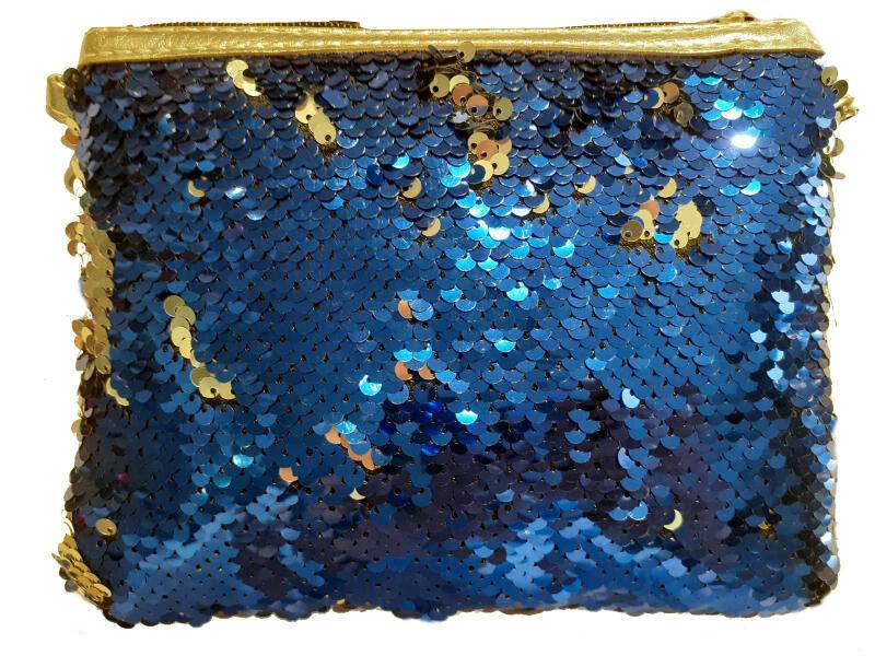 LIKE it a LOT - Like it a Lot Sequin Paillettentasche klein blau/silber Blau von LIKE it a LOT