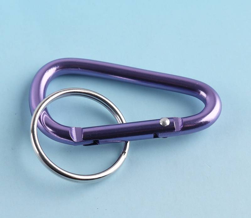 48 25mm Lila Karabiner Mit Schlüsselanhänger Metall Graviert Cool Aluminium von LIKEBAGS