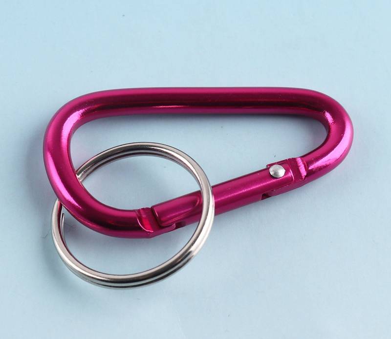 48 25mm Rose Rot Karabiner Mit Schlüsselanhänger Metall Graviert Cool Aluminium von LIKEBAGS