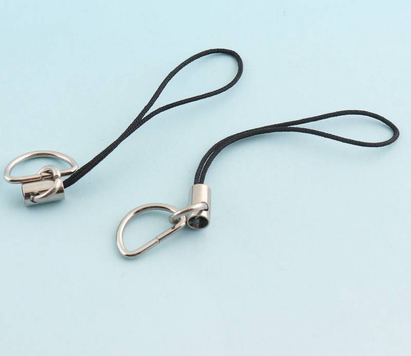 50 Stück 55mm Schwarz Handy Bänder Mit D-Ring Zubehör Schnüre Band Kordel von LIKEBAGS