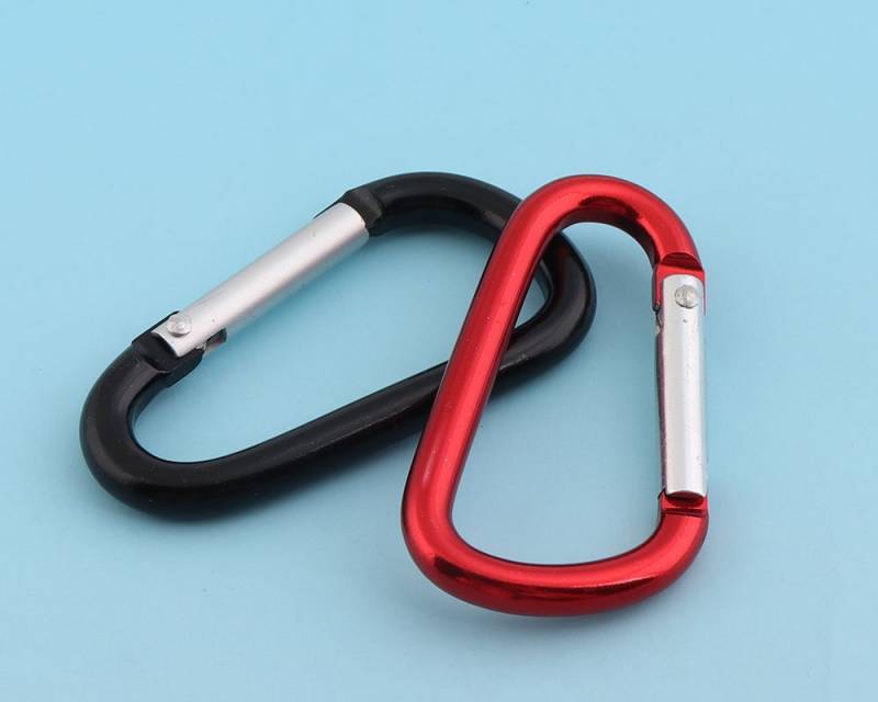 6Pcs Karabiner Wandern Rot Schlüsselanhänger Graviert Cool Aluminium Karabiner-1 7/8 Zoll | 48mm von LIKEBAGS