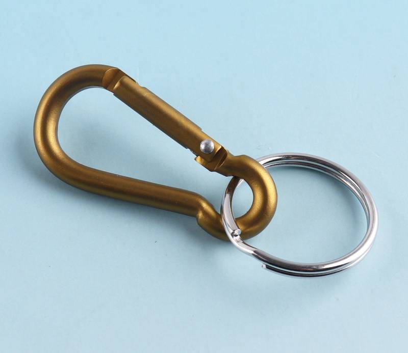 Adobe Brown Karabiner Mit Geteilten Ringen 10Pcs 42mm Metall Schlüsselanhänger Graviert Aluminium von LIKEBAGS