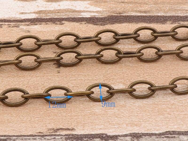 Antike Bronze Tasche Kette 12mm Ersatz Griff Metall Schulter Handtasche Geldbörse Hardware von LIKEBAGS