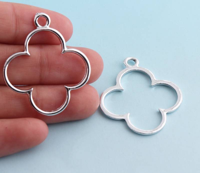 Blume Charms Oder Anhänger 10Pcs 35mm Silber Leder Zip Puller Süße Geldbörse Machen Hardware Begriffe Liefert von LIKEBAGS