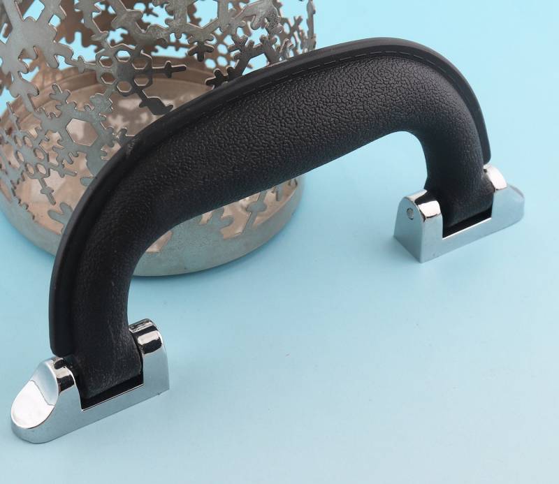 Box Handle Kunststoff Griff 5 "Schwarz & Silber Koffer Gebogen Entsergriff Hardware Lederwaren Handwerk-1Set von LIKEBAGS