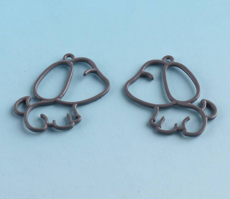 Grau Charms 15Pcs 30mm Süße Gog Oder Anhänger Leder Zip Puller Geldbörse Machen Hardware von LIKEBAGS