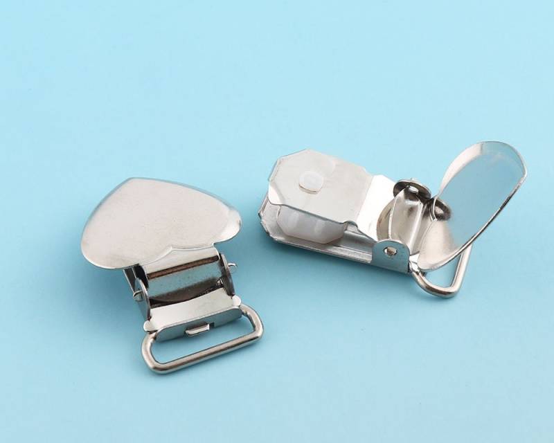 Herz Hosenträger Clips 6Pcs 36 25mm Metall Kam Dummy Schnuller Slide Adjusters Versorgung von LIKEBAGS