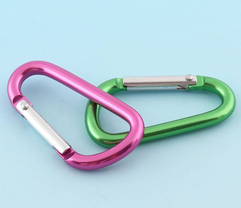 Karabiner 48 25mm Grün Metall Schlüsselanhänger Graviert Cool Aluminium von LIKEBAGS