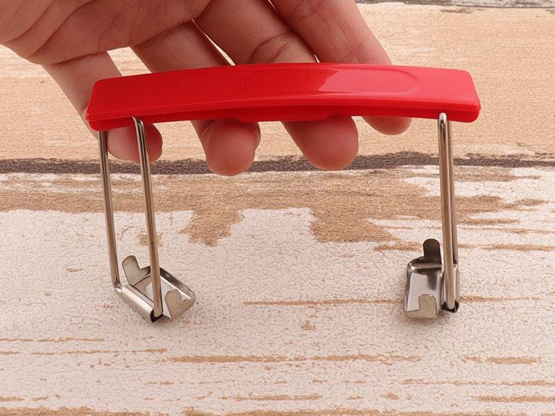 Kunststoff Griff 3 1/2" Rot & Silber Box Klappkoffer Gebogen Entsat Hardware Lederwaren Handwerk von LIKEBAGS