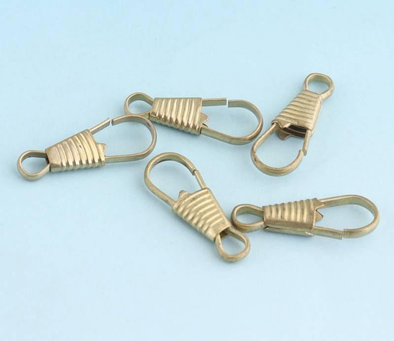 Lanyard Haken Clips 50Pcs 24mm Gold Ton Verschluss Für Id-Karte Schlüsselanhänger Reißverschluss Zieht von LIKEBAGS