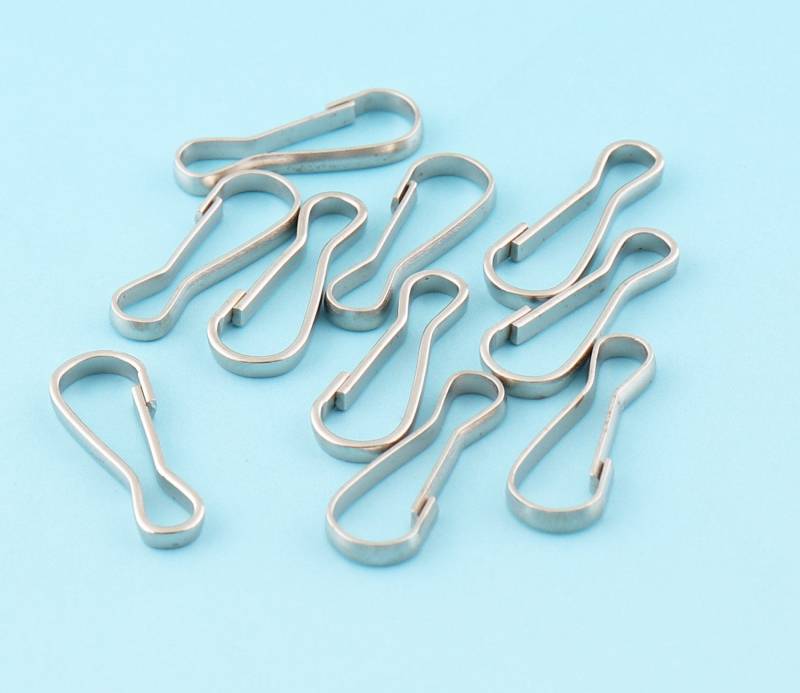 Mini Lanyard Haken Clips 100Pcs 16mm Silber Ton Verschluss Für Id-Karte Schlüsselanhänger Reißverschluss Zieht von LIKEBAGS