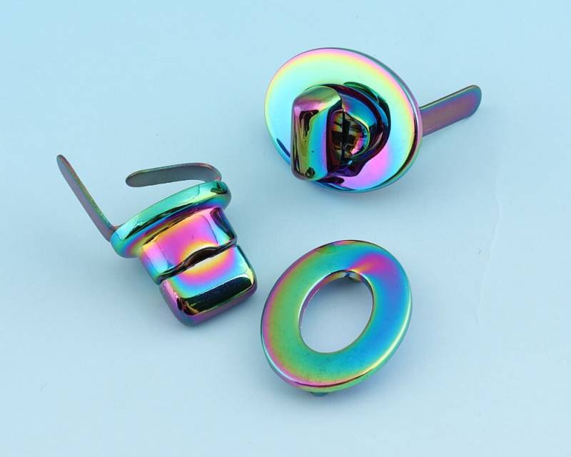 Regenbogen Schloss Legierung Tasche 25 20mm Metall Box Lock Latch Twist Geldbörse Turn Clutch Leder Hardware Zubehör von LIKEBAGS