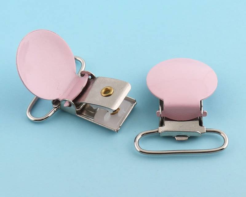 Rosa Hosenträger Clips 20Pcs 36 25mm Metall Kam Dummy Schnuller Slide Adjusters Versorgung von LIKEBAGS