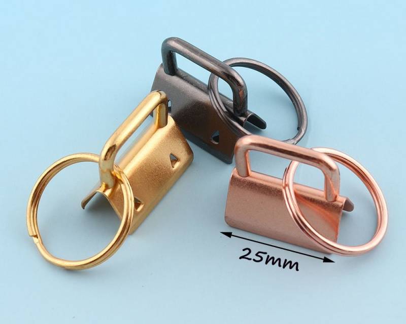 Schlüsselanhänger Hardware 50Sets 25mm Schlüsselschlüssel Schlüssel Ecke Metall Schlüsselarmband Webbing von LIKEBAGS