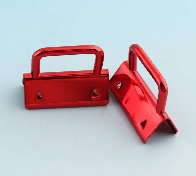 Schlüsselanhänger Hardware 6Pcs 32mm Rot Schlüssel Lanyard Metall Schlüsselarmband Schlüsselband Band Endkappe von LIKEBAGS