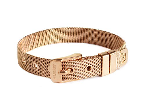 LIKERY Charmband | Mesh-Charmband | Mesh-Armband | Für Frauen, Mädchen, Jugendliche | Erhältlich in Silber, Gold, Rosé Gold (Rosegold) von LIKERY