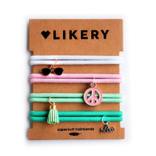 Supersofte Haargummis | Starke Spannkraft | Coole Armbänder | Geschenke für Frauen Kinder Mädchen | Haargummi Anhänger | Armband mit süßen Anhängern | Farbe: Weiß, Rosa, Türkis Supersofte Haargummis | Starke Spannkraft | Coole Armbänder | Geschenke für Frauen Kinder Mädchen | Haargummi Anhänger | Armband mit süßen Anhängern | Farbe: Weiß, Rosa, Türkis von LIKERY