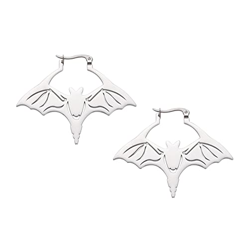 Halloween Ohrringe Fledermaus Spinne Schlange Teufel Pentagramm Mystical Hoop Earrings Ohrstecker Halloween Ohrgehänge Dekorationen Halloween Cosplay Kostüme (Fledermaus-S) von LIKGREAT